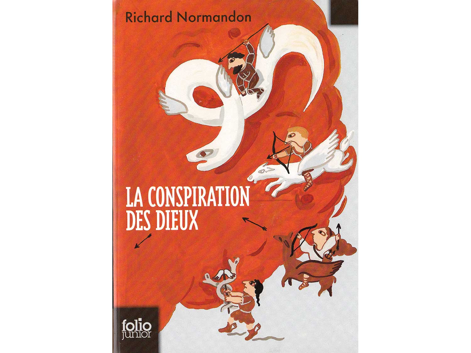 La conspiration des dieux - La conspiration des dieux -Richard Normandon / © Magali Bardos illustration Gallimard folio junior couverture gouache