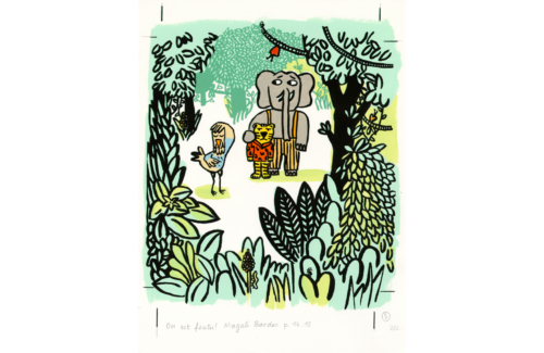 Illustration-On-est-foutus-Magali-Bardos-gouache-L'école des loisirs-Pastel album livre pour enfants