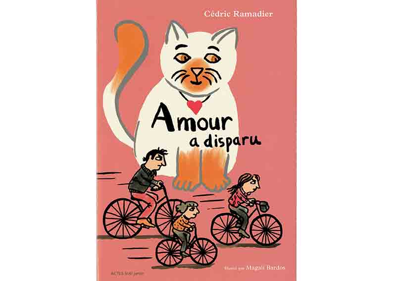 © magali bardos couverture illustration noir blanc gouache roman Actes sud junior Cedric Ramadier chat