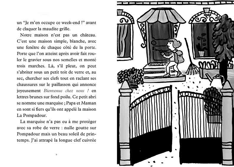 © magali bardos illustration noir blanc gouache roman Actes sud junior Cedric Ramadier chat